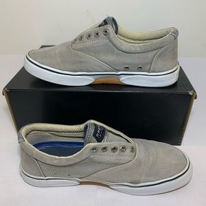 Sperry Men’s Halyard Slip-On Sneakers (Ash Grey)